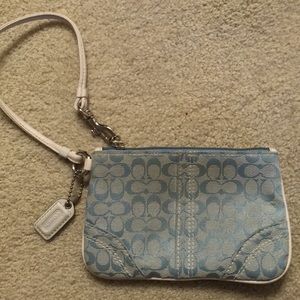 Coach Light blue wristlet